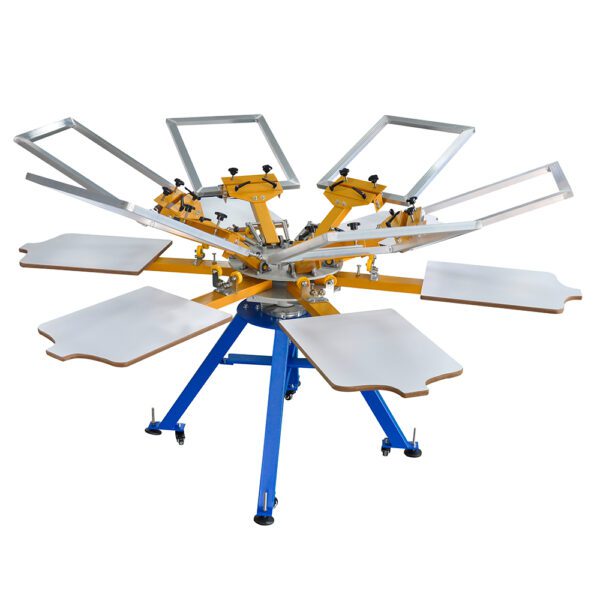  Manual Screen Printing Machine 6 Color 6 Station Double-rotary Frame