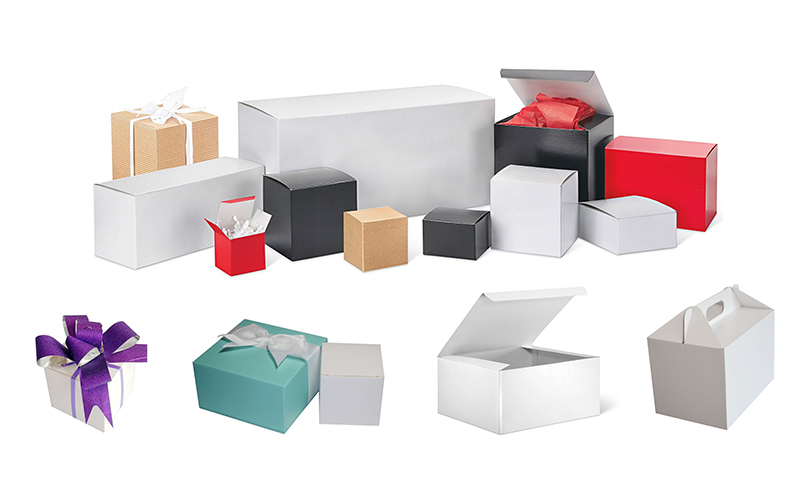  100 Pieces Gift Boxes 7 x 5 x 7" White Gloss Multi-purpose