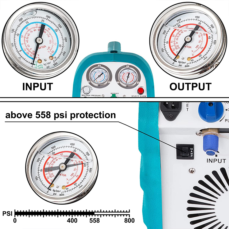  1HP Refrigerant Recovery Machine Air Conditioning