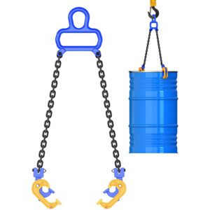  Chain Drum Lifter Barrel Lift Clamp 2000 lbs Capacity, Suitable for Blue Plastic and Metal Drums,pallet truck,handling safety