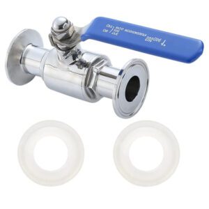  Stainless steel 2 inch tri clamp clover ball valve two way weldless for sanitary home brew flow tube fitting