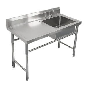  Commercial sink stainless steel with bracket kitchen single and double sinks with platform