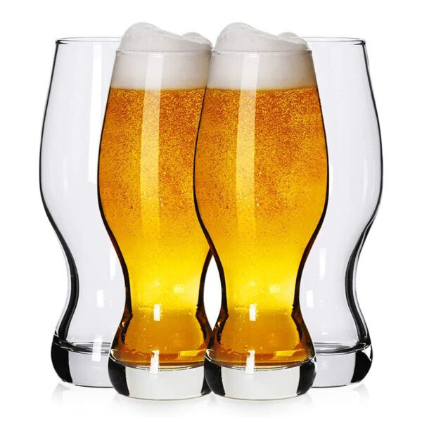  Beer Glass cup 4PCS 16OZ Craft Beer Bar Glasses Lead-free