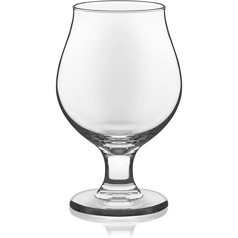  Beer Glass Cup Belgian Style Stemmed Tulip 4pcs 16-ounce
