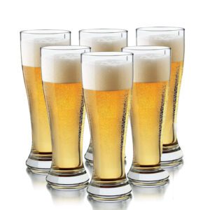  15oz Beer Glasses,Perfect for Parties, Bars, Wedding Venues, and as a Gift for Men's Beer Mugs (6pcs)
