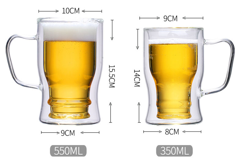  500ml 350ml Beer Glass Drinking Glassware Pilsner IPA Beer Glasses MOQ 500pcs