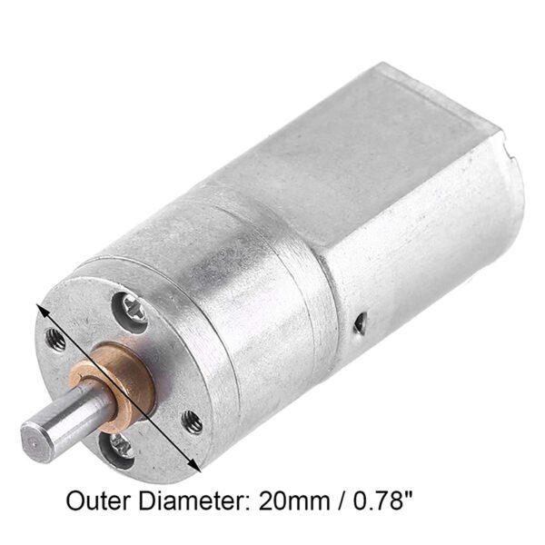  DC gearbox reduction motor,DC Motor 12V, Gear Box Reversible High Torque Reduction Electric Motor Outer Diameter 20MM