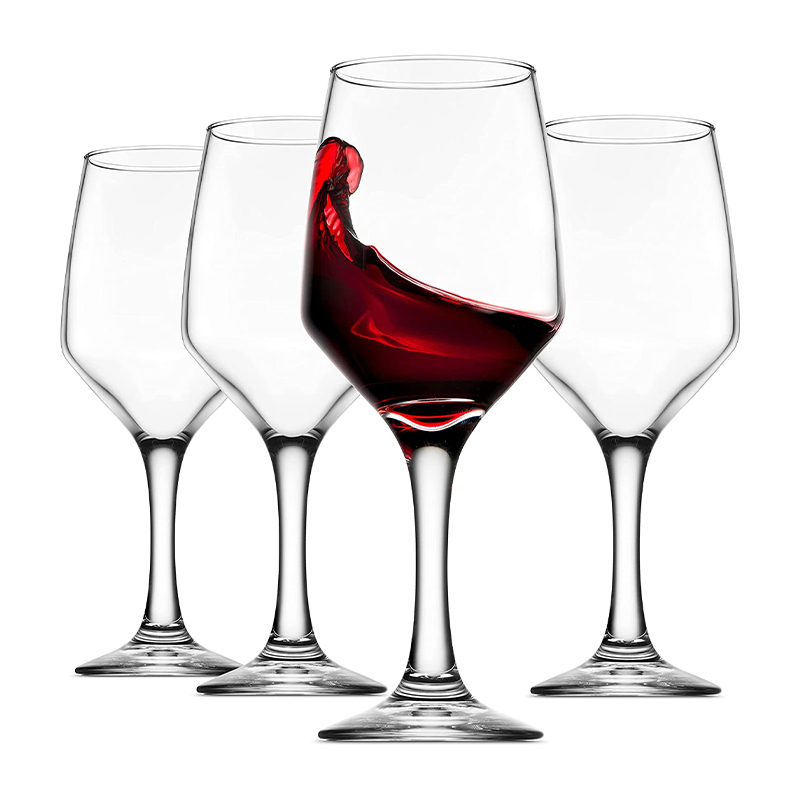  Wine Glasses, Red Wine Glasses, Wine Glass, Stemmed Drinking Glasses, Glass Cups, Bar tasting mug,15oz, Set of 4
