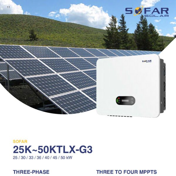  DC/AC Inverter SOFAR 25K~50KTLX-G3 Three-phase Three To Four