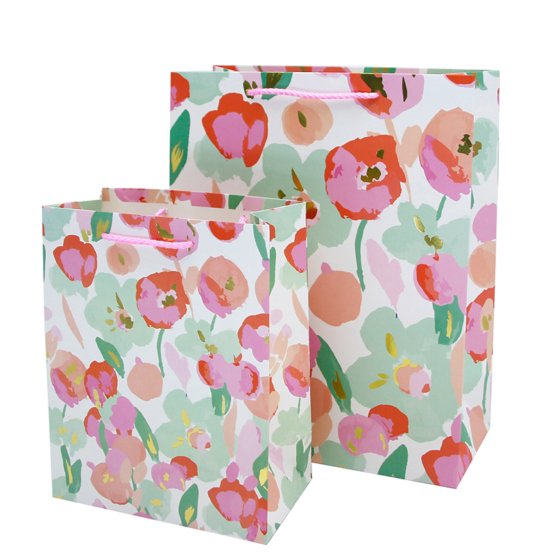  Hot Stamping Gift Bags Paper Tote Bags 300pcs Small Bags