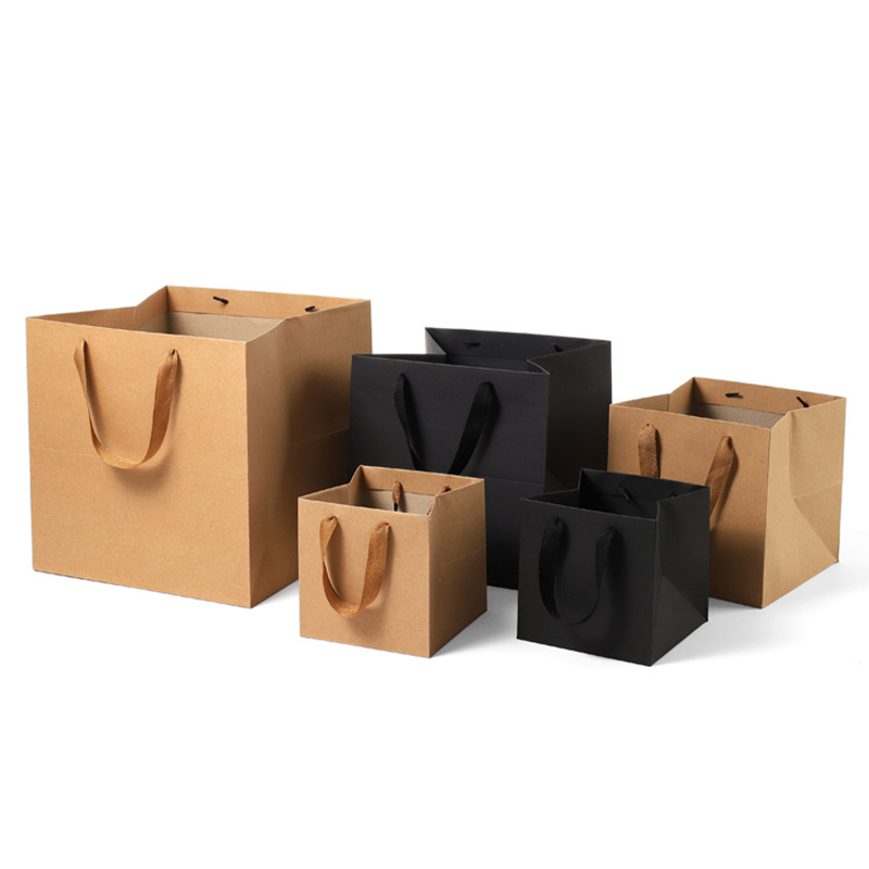  Square Flower Tote Bags 500pcs Takeaway Bonsai Gift Shopping