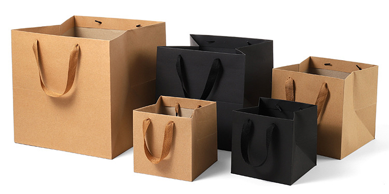  Square Flower Tote Bags 500pcs Takeaway Bonsai Gift Shopping