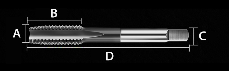  Tungsten Steel Taps Machine Taps HRC65 Ultra-high Hardness