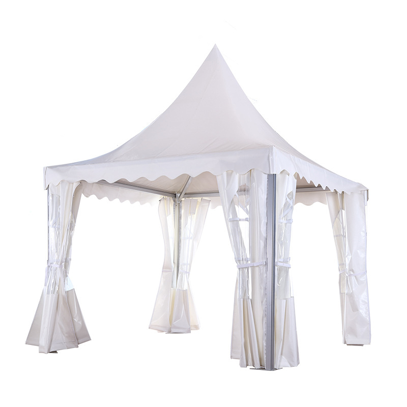 Gazebo Patio Canopy Aluminum Alloy Frame 3000mm-6000mm PVC Knife Scraping Coated Cloth Conical Canopy