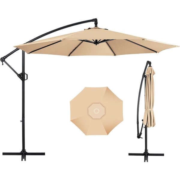  Hanging Offset Patio Umbrella 3048mm Outdoor Market