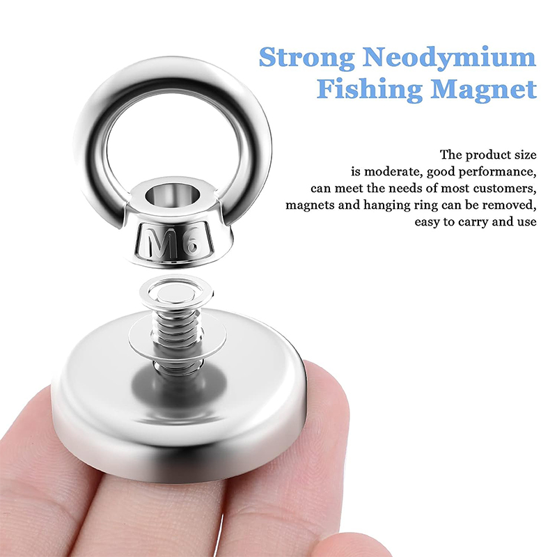  Strong Neodymium Fishing Magnet 110 lbs With Stainless Steel