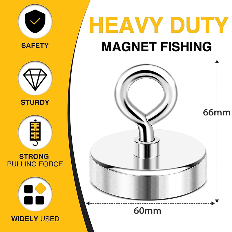  Strong Neodymium Fishing Magnets 20kg Rare Earth Magnet