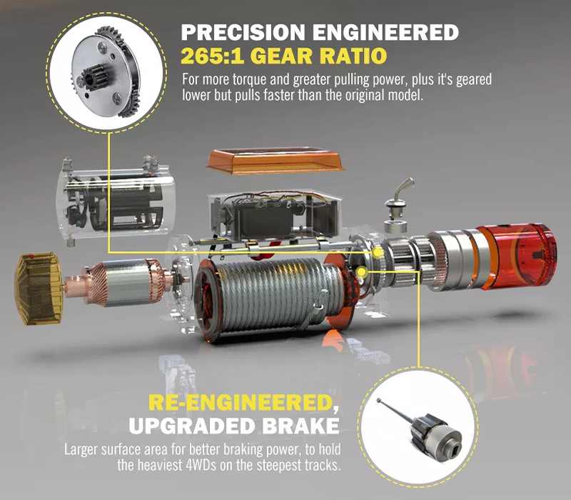  FIERYRED Electric Winches 9500LBS 12V Synthetic Rope