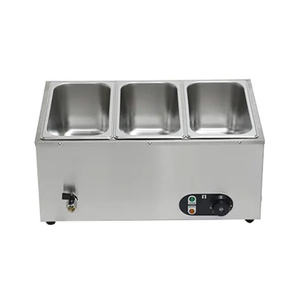  Commercial Food Warmers Electric Countertop with Lid 3 pans