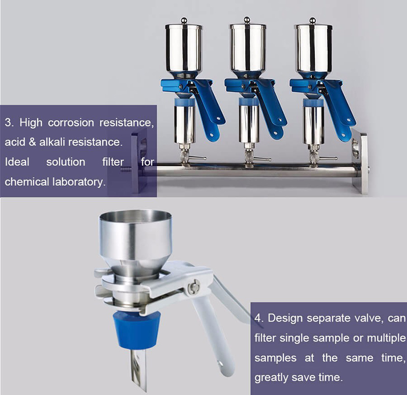  Laboratory Filter 3-Branch Glass Manifolds Filtration Equipment