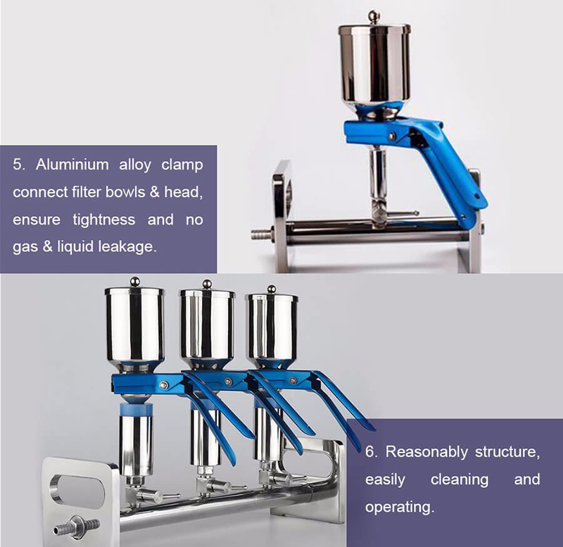  Laboratory Filter 3-Branch Glass Manifolds Filtration Equipment