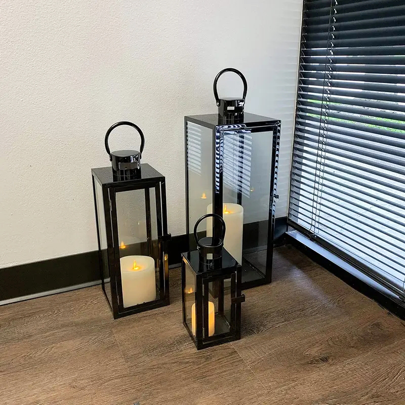  Lantern Stainless Steel Candle Holder Decorative Lantern