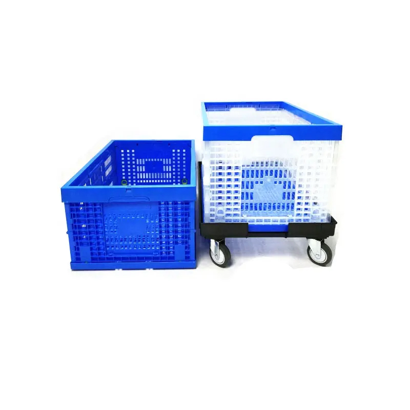 Plastic Mobile Trolley,4 Wheels Loaded Containers