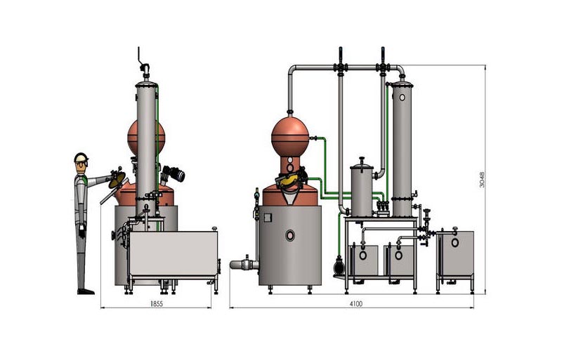  1000L Commercial Distillery Equipment Still Gin Distillation