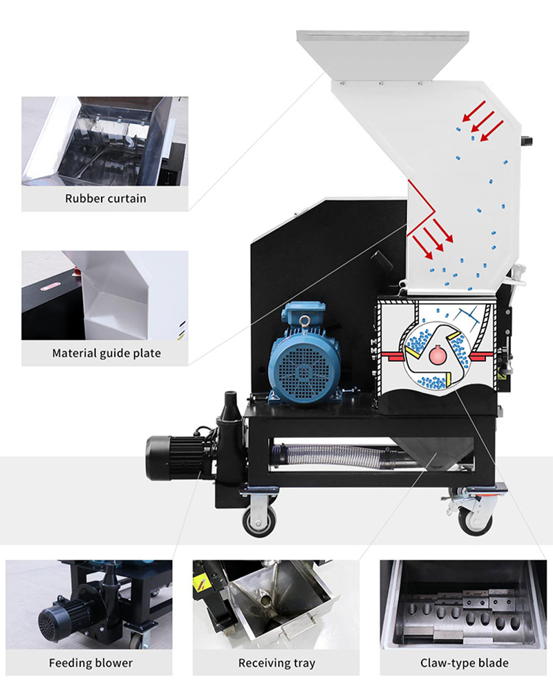  2/3/5HP Small Capacity Crusher Machine Mini Plastic Scrap