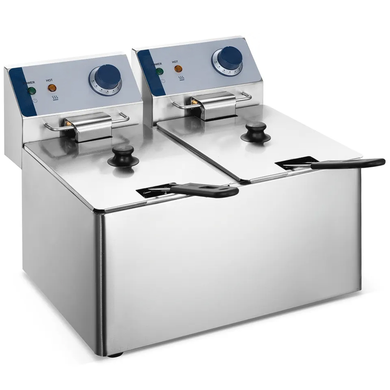  Electric Deep Fryer Machine Counter Top 8L Stainless Steel