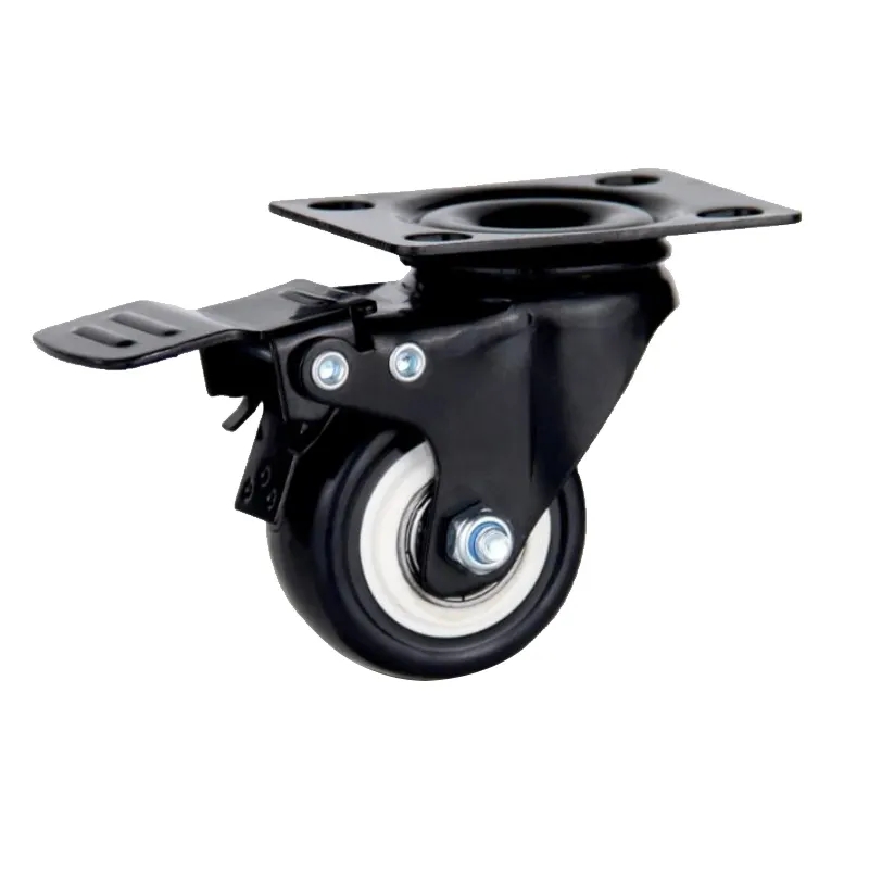  Casters PU Wheels Heavy Duty 2" Casters Set of 4 with Brake