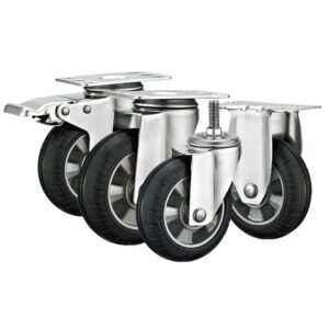  Caster 3"4"5" Stainless Steel Anti-Rust Wheels Casters