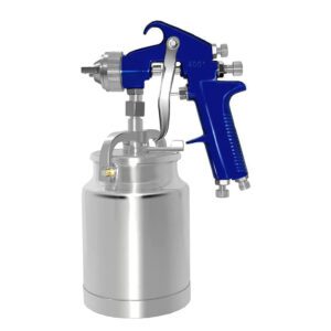 Spray Gun 1.8mm Nozzle Siphon Feed Pneumatic Air Spray Gun 34oz 1000cc for Low Viscosity Paints, Blue Handle ,hydraulic pumps for lowriders