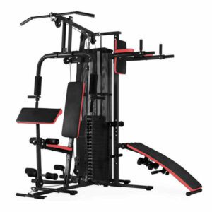 Multi-Function 3-Station Home Gym Smith Machine: For Weight, Strength & Pull-Up Exercises