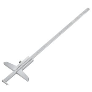 0-300/128in Depth Caliper with Hook Carbon Steel Vernier Caliper 0.02 mm Precision