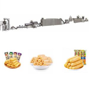 Industrial Twin-Screw Extruder Line: Sandwich Rice Cracker, Cheese Cereal Ball, Rice Cake Processing Equipment