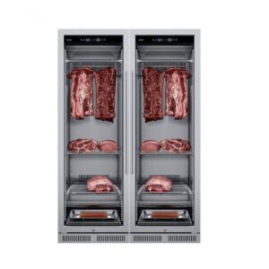 Professional-grade compressor with air-cooled circulation for stable in-cabinet temperature & humidity