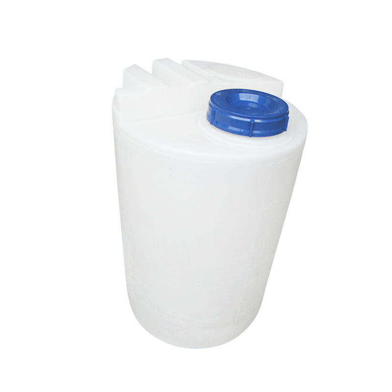 300L polyethylene mixing tank left side view