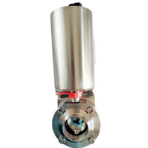 Valvole a farfalla pneumatiche in acciaio inossidabile sanitario di alta qualità per condotte di prodotti lattiero-caseari
