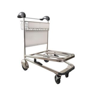 High Capacity Luggage Cart for Airport and Hotel Use - Smooth Rolling Customer Service Trolley