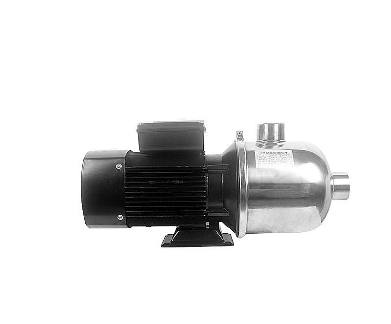 Seitenansicht einer elektrischen horizontalen mehrstufigen Pumpe