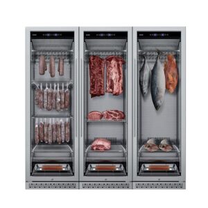 Frigorifero per alimenti secchi cotti, bistecche, salsicce, carne