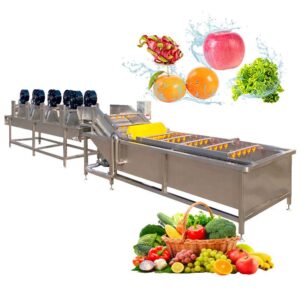 Macchina per il lavaggio di frutta e verdura con nastro trasportatore industriale