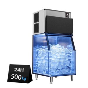 Fabbricatore di ghiaccio commerciale per hotel da 400 kg, a risparmio energetico e rispettoso dell'ambiente