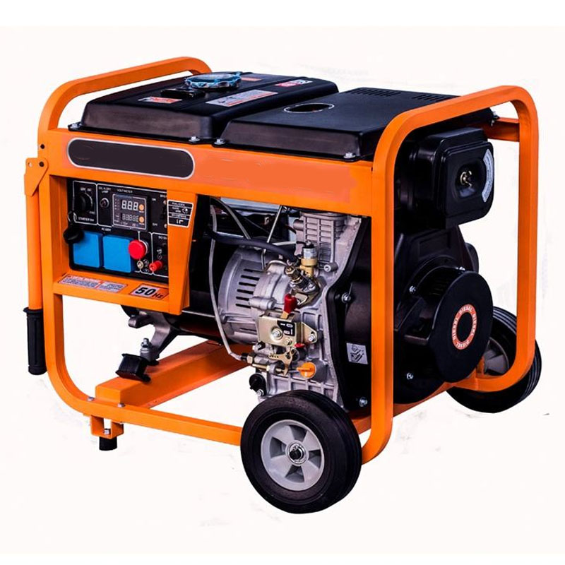 Tragbarer Benzingenerator mit geringem Geräuschpegel für die Stromversorgung von Privathaushalten.