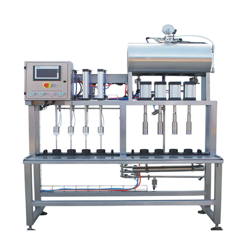 Riempitrice/Tappatrice semiautomatica per bottiglie di birra, piccola attrezzatura per bevande gassate