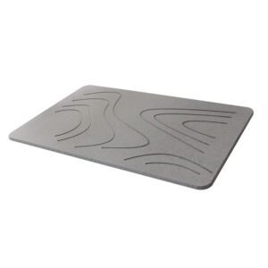 Duschmatte: Schnelltrocknende, rutschfeste Kieselgur-Hartmatte, Badezimmer-Bodenmatte