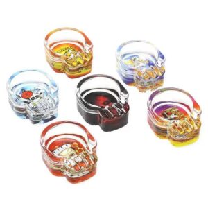 Luxury Clear Crystal Skull Shape Glass Ashtray