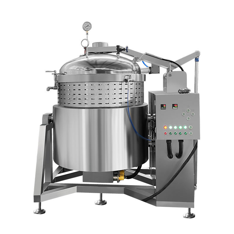 Pentola a pressione in acciaio inossidabile da 800 litri per la lavorazione di salse, zuppe e carni - Immagine 2