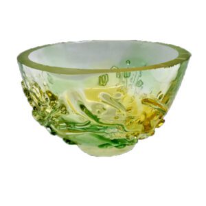 Glass Bowl Art Colored Glass Bowl Custom Size Decorative Fruit Food Dish